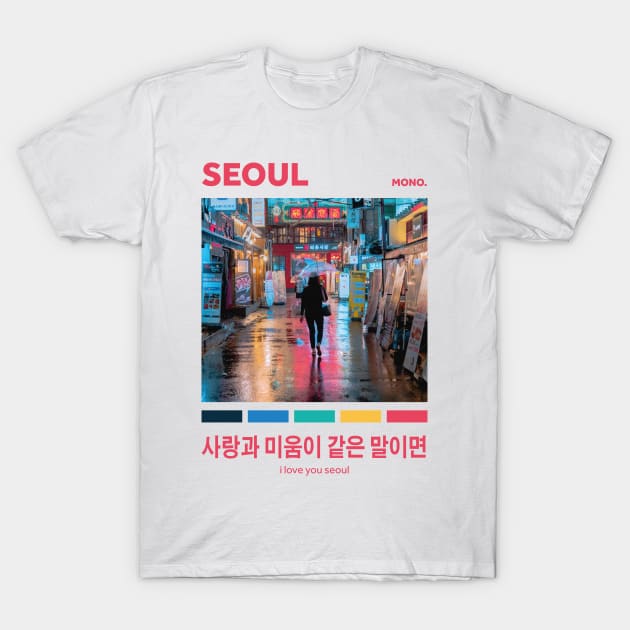 SEOUL (MONO COLLECTION/BTS) T-Shirt by goldiecloset